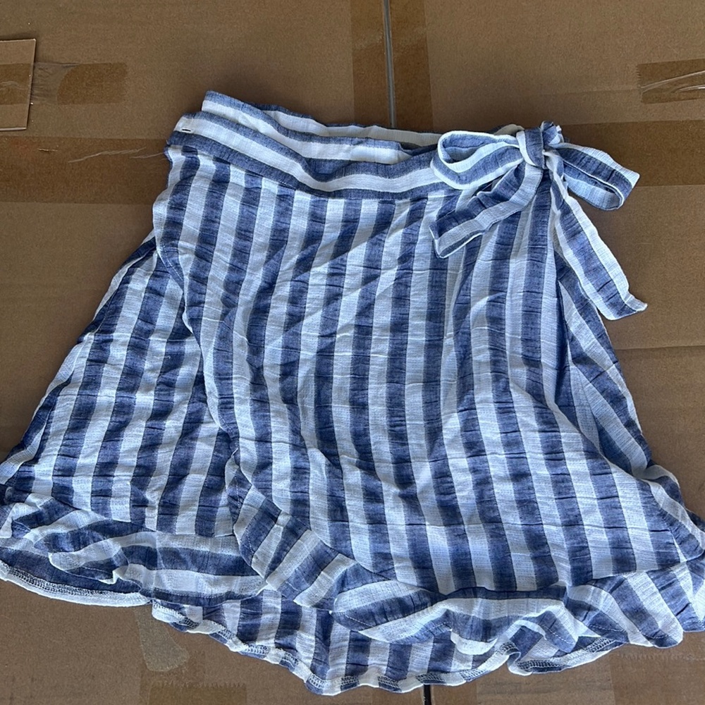 Show me your mumu wrap striped skirt